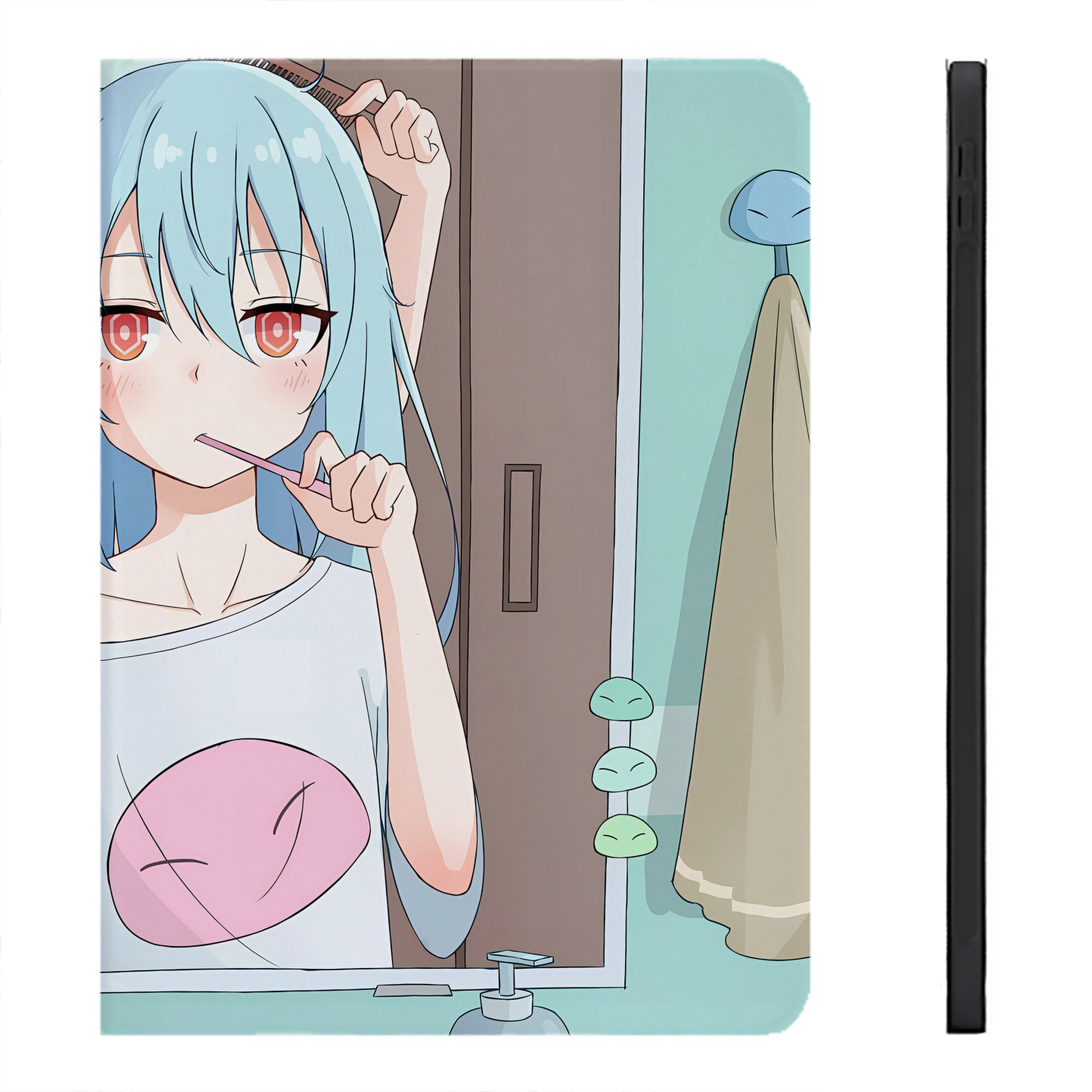 （画像用） 転スラ Regarding Reincarnated to Slime IPadケース ペンホルダー付き ブックスタイルデザイン